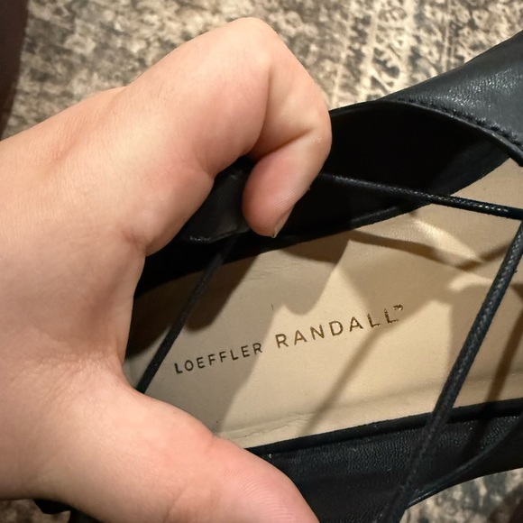 Loeffler Randall Black Pointed-Toe Flats with Lace-Up size 7 - Picture 5 of 9